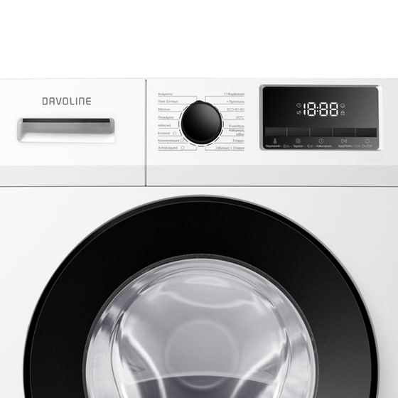 DAVOLINE F08AD 8 kg 1.400 Στροφές Λευκό Πλυντήριο Ρούχων image 2