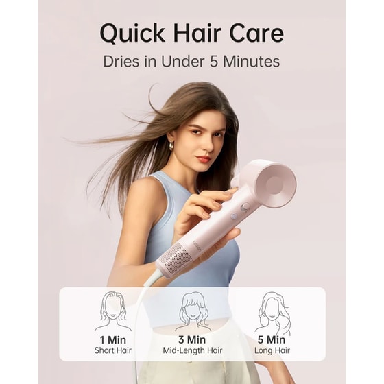 LAIFEN SE LITE Σεσουάρ Μαλλιών 1400 W Ροζ image 4