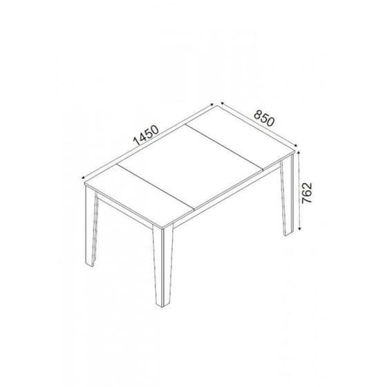 Τραπέζι 24mall Alora Καρυδί 145x85x76.2 cm - Καφέ image 1