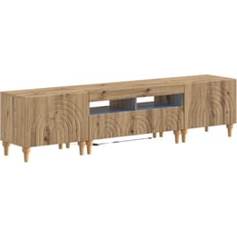 Έπιπλο Τηλεόρασης VidaXL με LED 3 τμχ 178 x 35 x 43 cm - Artisan Δρυς