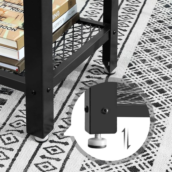 Κονσόλα Εισόδου Vasagle Lnt81bx από Μοριοσανίδα/Μέταλλο 101.5x35x80cm - Καφέ/Μαύρο image 4