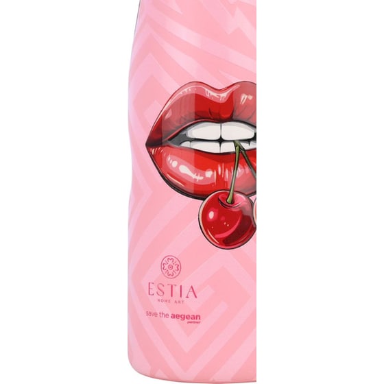 Μπουκάλι Θερμός Estia Home Art Travel Flask Save the Aegean Blush Pop 500ml image 1