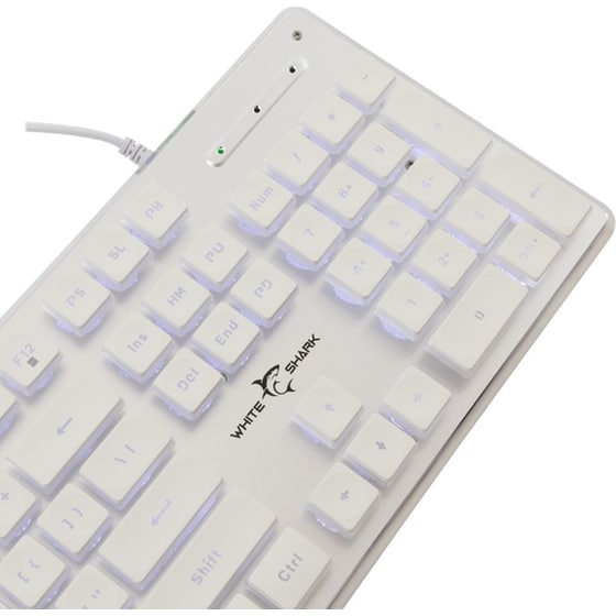 White Shark Tachi Gaming Μηχανικό Ενσύρματο Πληκτρολόγιο Λεύκο (US) image 4