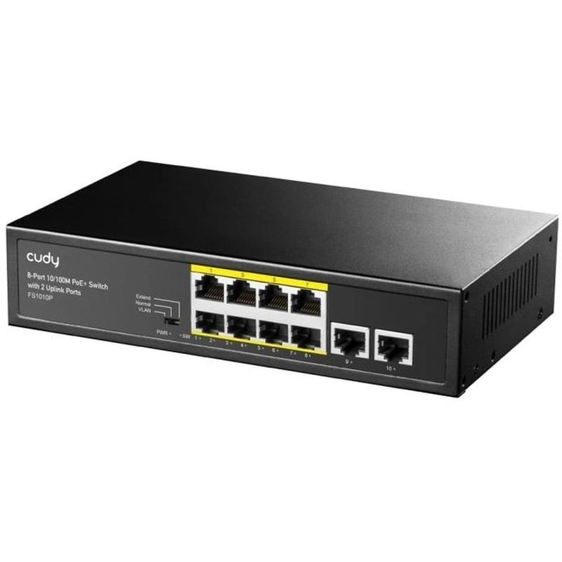 CUDY Cudy FS1010P Network Switch Unmanaged L2 Fast Ethernet (100 Mbps) 10-Port PoE