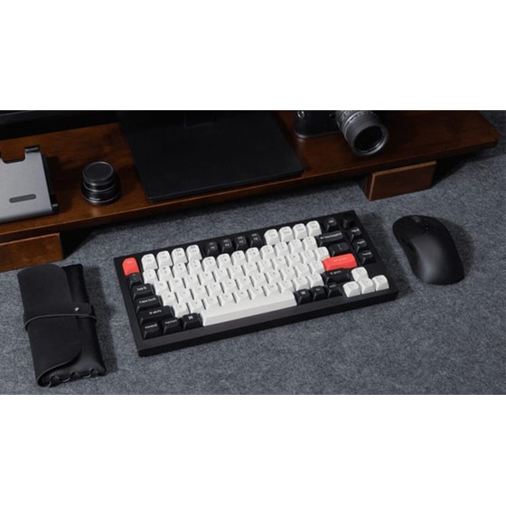 Keychron Q1 HE (Q1H-M1) Gaming Μηχανικό Ασύρματο Bluetooth Πληκτρολόγιο RGB με Magnetic Purple Διακόπτες Μαύρο (US) image 1