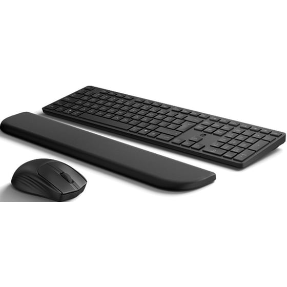 HP 580C Ασύρματο Σετ Πληκτρολόγιο & Ποντίκι διπλής λειτουργίας με στήριγμα παλάμης - Black (US) image 1