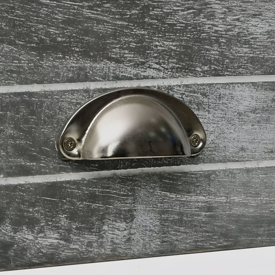 Κομοδίνο Vidaxl Ξύλινο 2τμχ 38x28x45 cm - Γκρι Λευκό image 5