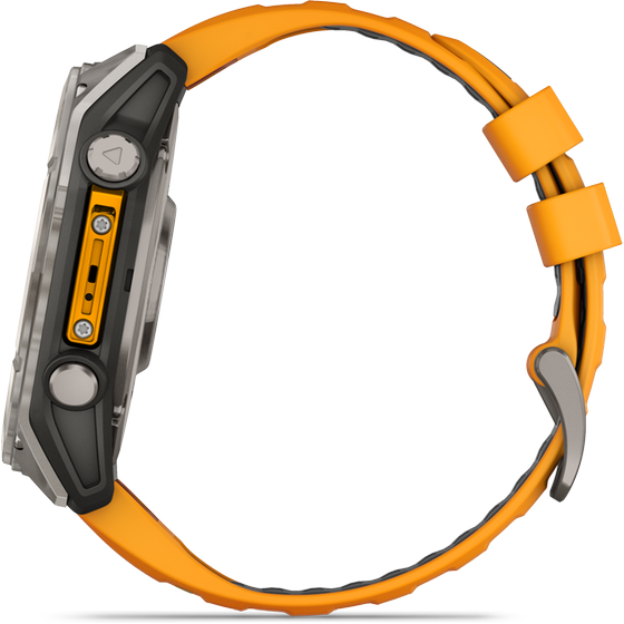 Smartwatch Garmin Fenix 8 51mm - Sapphire, Titanium with Spark Orange/Graphite Silicone Band image 2