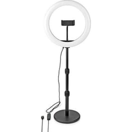 Nedis Ring Light 26 cm Με Επιτραπέζια Βάση Στήριξης Και Βάση Για Κινητό