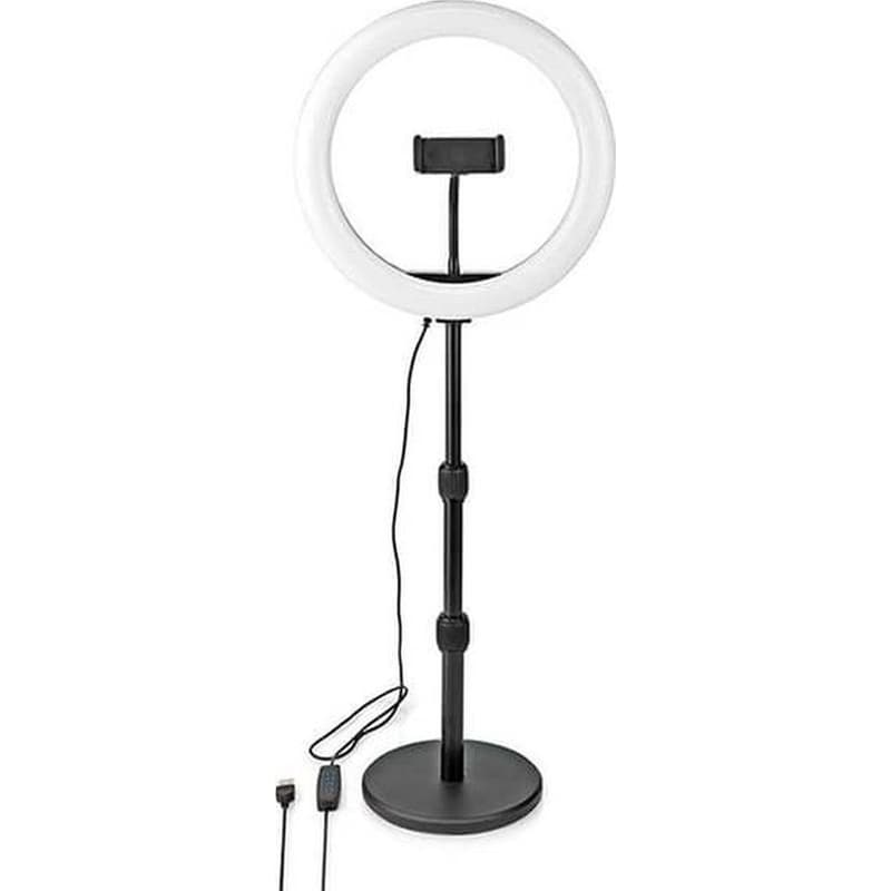 NEDIS Nedis Ring Light 26 cm Με Επιτραπέζια Βάση Στήριξης Και Βάση Για Κινητό