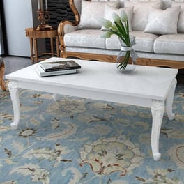Τραπεζάκι Σαλονιού VidaXL από Ξύλο MDF 115x65x42cm - Λευκό
