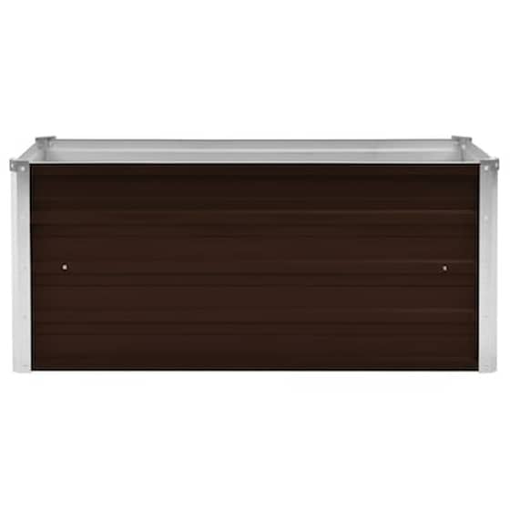 Vidaxl Ζαρντινιέρα Υπερυψωμένη Καφέ 100x40x45 Εκ. Γαλβανισμ. Χάλυβας image 4