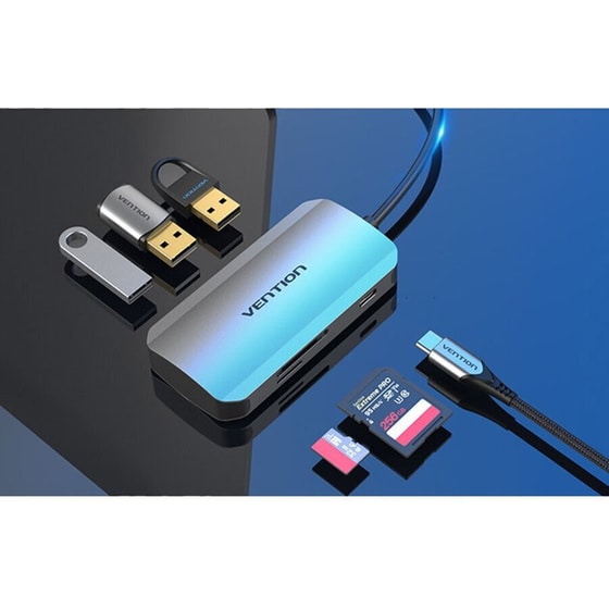 Vention USB-C Docking Station με PD - Γκρι image 1