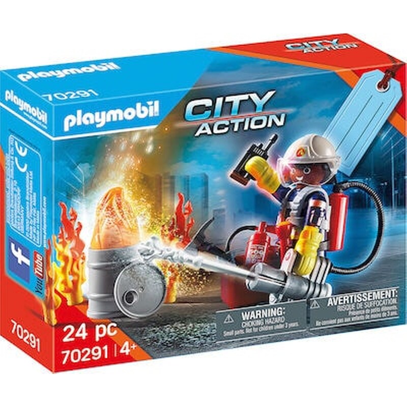 PLAYMOBIL® City Action Gift Set Πυροσβέστης με Αντλία Νερού (70291)