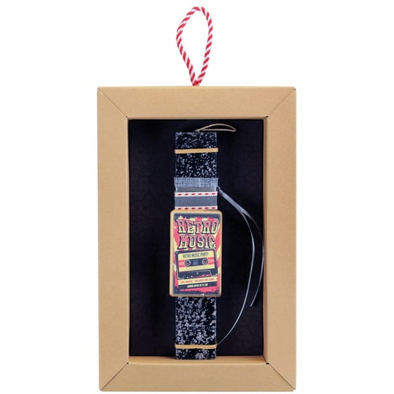 Λαμπάδα SYNCHRONIA 20 εκ. Vintage Μαγνητάκι "Retro Music" image 1