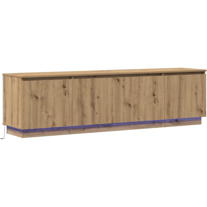Έπιπλο Τηλεόρασης VidaXL με LED 180 x 38 x 49 cm - Artisan Δρυς