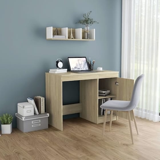 Γραφείο Μελέτης VidaXL από Μοριοσανίδα 100x50x76 cm - Μπεζ image 3