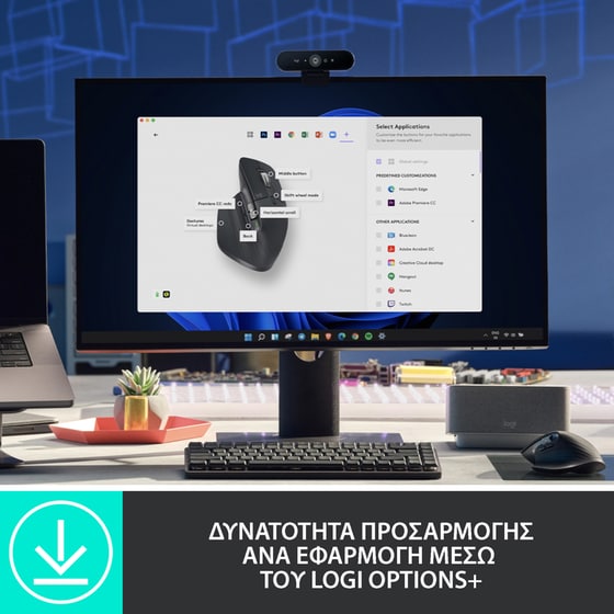 Logitech MX Master 3S Ασύρματο Εργονομικό Bluetooth Ποντίκι Graphite image 4