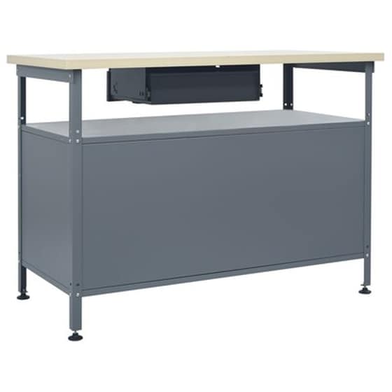 Vidaxl Πάγκος Εργασίας Μαύρος 120 X 60 X 85 Εκ. Ατσάλινος image 4