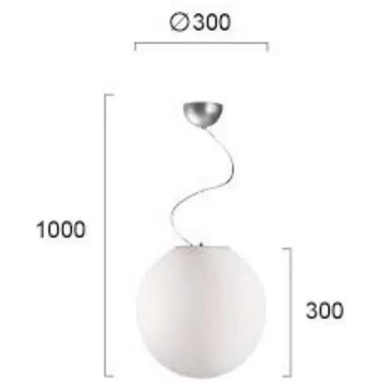 Φωτιστικό Οροφής Μονόφωτο Viokef Luna 425600 Γυάλινο/Μεταλλικό - Ασημί/Λευκό image 1