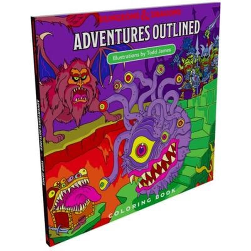 D+d Adventures Outlined Coloring Book