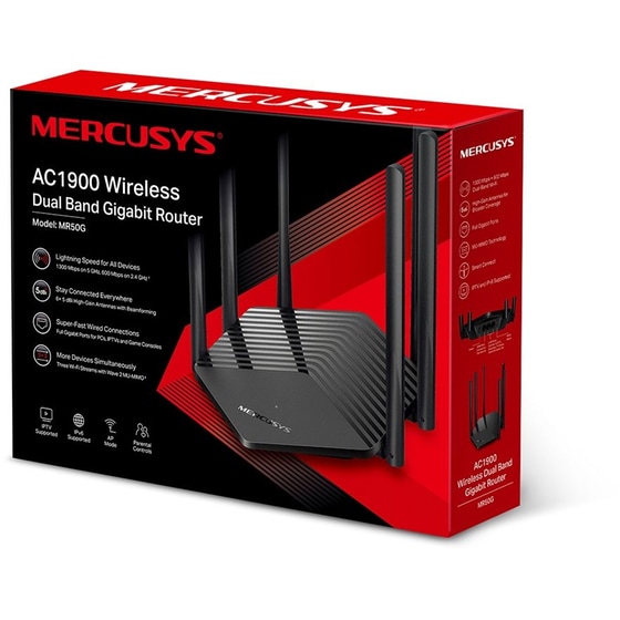 Mercusys MR50G Ασύρματο Router Wi‑Fi 5 με 2 Θύρες Gigabit Ethernet image 2