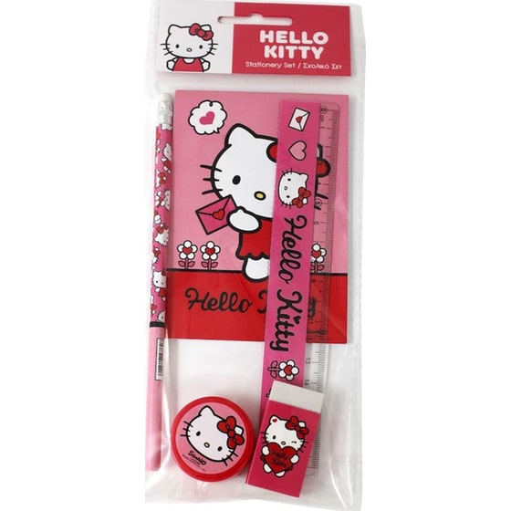 Σχολικό Σετ Γραφής με Σημειωματάριο Gim Hello Kitty image 0
