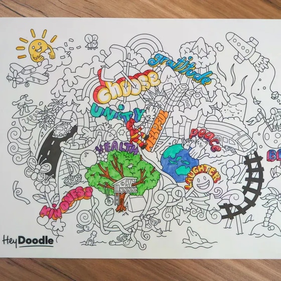 Χαλάκι Ζωγραφικής Hey Doodle Brighter Days Large image 3
