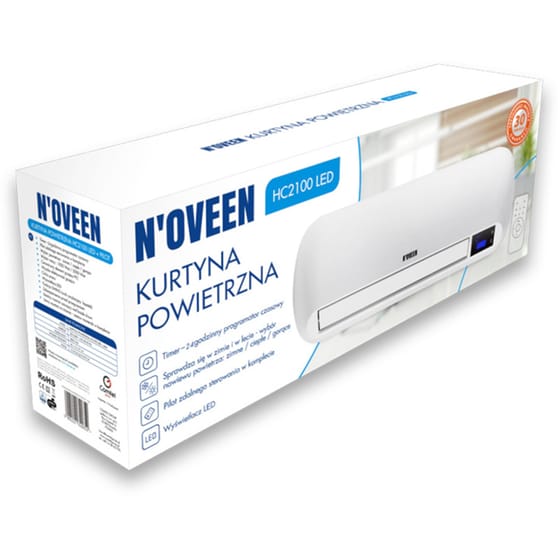 Αεροκουρτίνα N'OVEEN HC2100 LED 2000W με Κεραμική Αντίσταση image 7