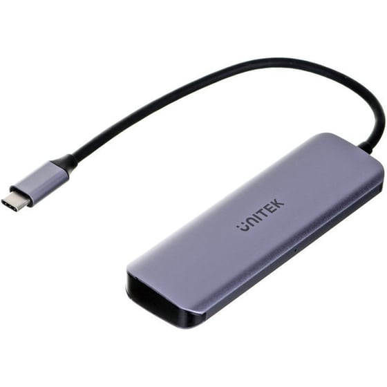 USB Hub Unitek H1107A USB-C με  5 θύρες - Γκρι image 3