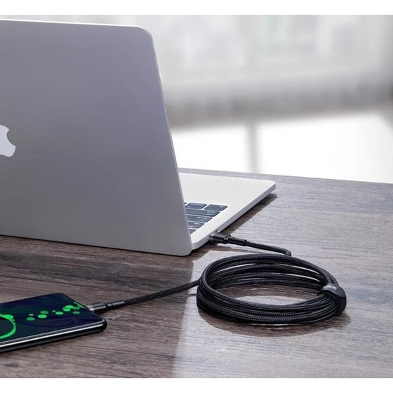Καλώδιο δεδομένων Baseus Catklf-alg1 Usb to Usb-C 5A 100W 2m - Black image 5