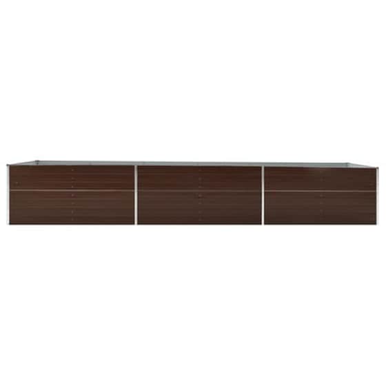 Vidaxl Ζαρντινιέρα Υπερυψωμένη Καφέ 480x80x77 Εκ. Γαλβαν. Χάλυβας image 3