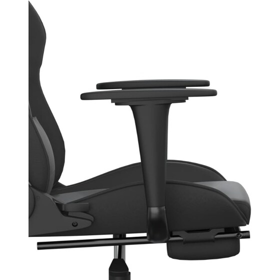 Καρέκλα Gaming VIDAXL 3143661 με Υποπόδιο από Τεχνητό Δέρμα - Μαύρη image 7