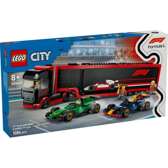 LEGO® City F1® Truck with RB20 & AMR24 F1® Cars (60445) image 0