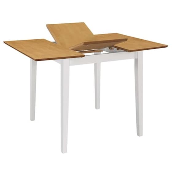 Vidaxl Τραπεζαρία Επεκτεινόμενη Λευκή (80-120) X 80 X 74 Εκ. Από Mdf image 2
