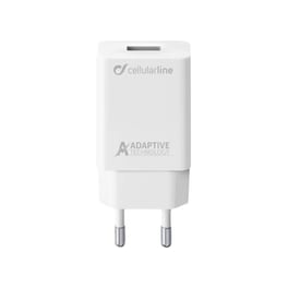 Φορτιστής Πρίζας Cellular Line Fast Charger Usb 2.4A 15W - White