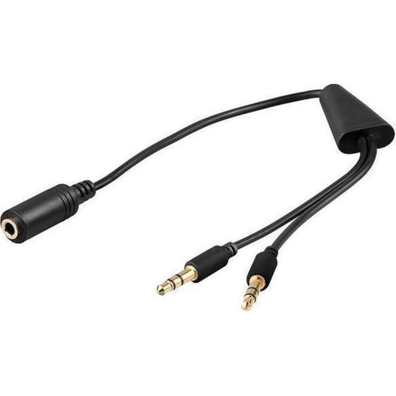 POWERTECH Powertech Καλώδιο 3.5mm Female Σε 2x 3.5mm Male, 0.20m (cab-j028)