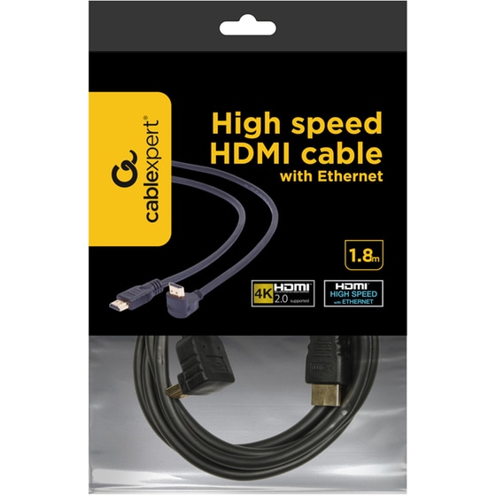 Καλώδιο Cablexpert HDMI High Speed 2.0 Male-Angled Male - 1.8m image 3