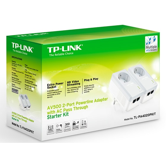 AV500 Powerline Adapter Starter Kit TL-PA4020PKIT image 3