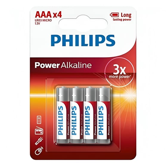 Philips Power Αλκαλική Μπαταρία LR03  AAA 1.5 V  4τμχ image 0