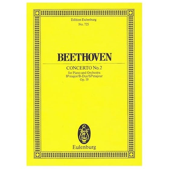 Βιβλίο Για Σύνολα Editions Eulenburg Beethoven - Concerto Nr.2  In Bb Major Op.19 [pocket Score] image 0