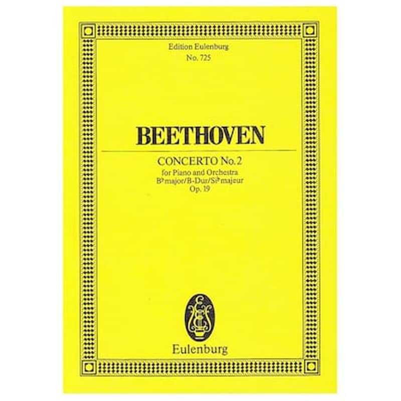 EDITIONS EULENBURG Βιβλίο Για Σύνολα Editions Eulenburg Beethoven - Concerto Nr.2 In Bb Major Op.19 [pocket Score]