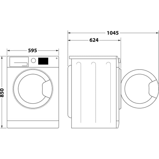 HOTPOINT NBT 1048 WD A EU 10kg 1.400 Στροφές Λευκό Πλυντήριο Ρούχων image 6