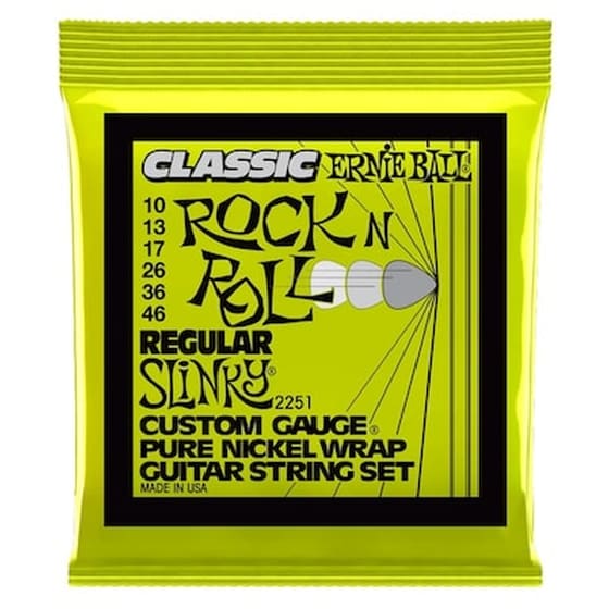 Σετ 6 Χορδές Ηλεκτρικής Κιθάρας Ernie Ball Rock N' Roll Regular Slinky 010-046 image 0