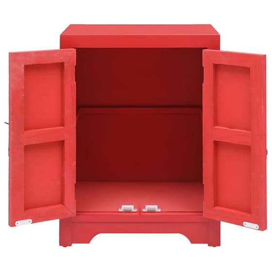 Κομοδίνο Vidaxl Από Ξύλο Παυλώνιας 38x28x52 cm  - Κόκκινο image 1