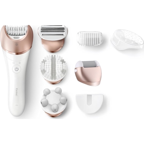 Σετ Αποτρίχωσης KEMEI KM-8001 LADY HAIR REMOVER Λευκό image 0
