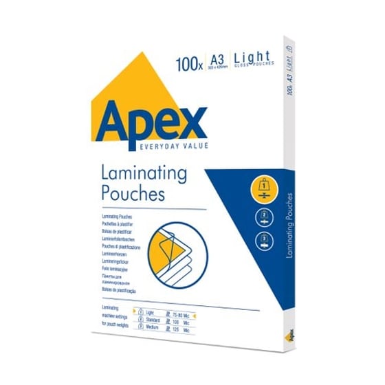 Φύλλα Πλαστικοποίησης  Fellowes Apex 6001901 - A3 - 100 Φύλλα image 1