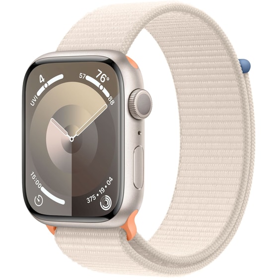 Apple Watch Series 9 Aluminium Starlight GPS 45mm - Starlight Sport Loop image 0