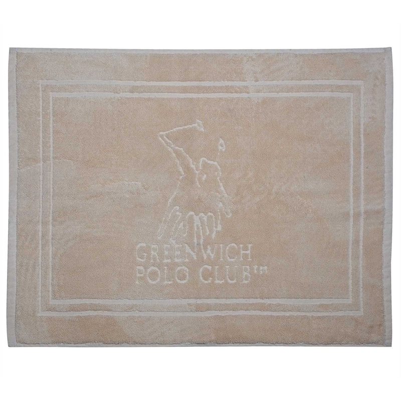 Πατάκι Μπάνιου Greenwich Polo Club 3038 Ορθογώνιο Βαμβακερό 50x70 cm - Μπεζ