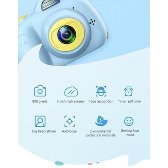 Compact Παιδική Φωτογραφική Μηχανή με Διπλό Φακό - Ροζ image 1